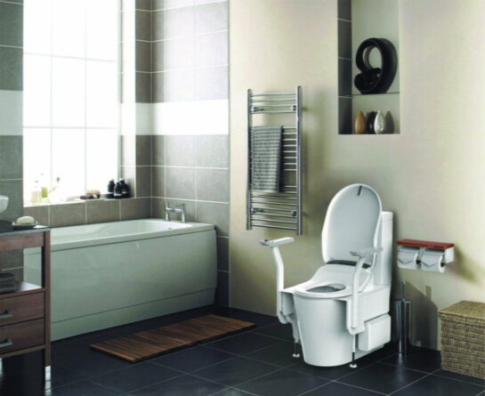 Agrow Healthtech toilet auxiliary device bathroom scene